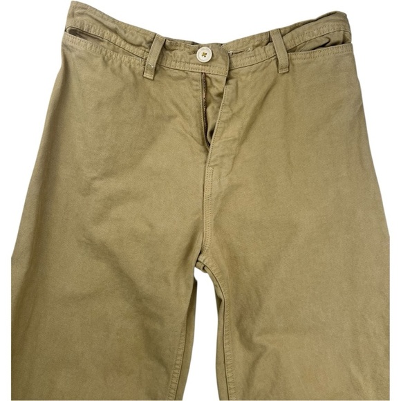 Stoned Immaculate Sail Away Tan Khaki Canvas Wide Leg Cropped Pants in Size 25 - Picture 3 of 6